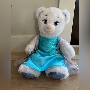 Build a Bear Frozen Elsa white bear with outfit